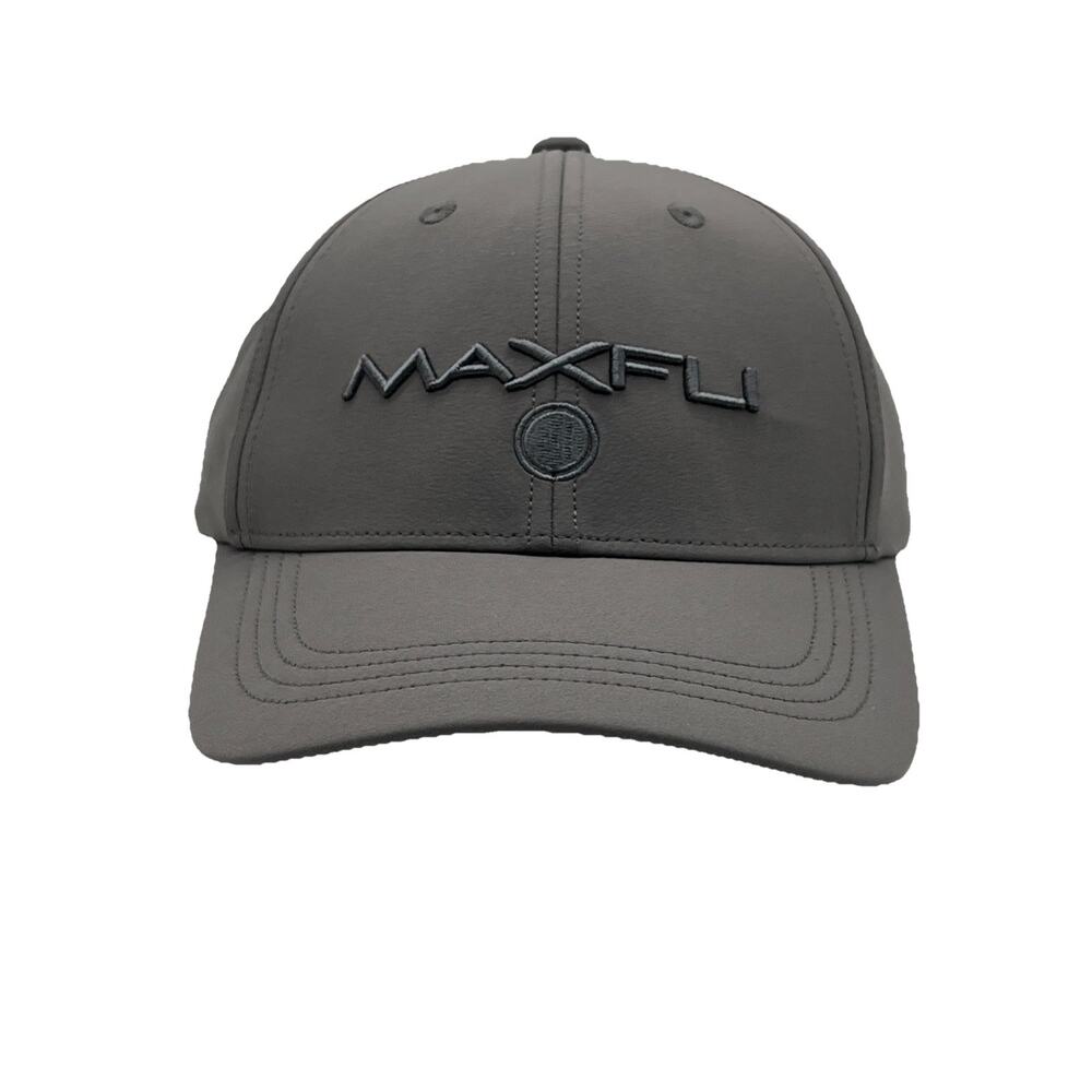 Maxfli Tour Men's Tech Cap Charcoal Gray 3D Logo Golf Hat Strap Back OSFM NWT
